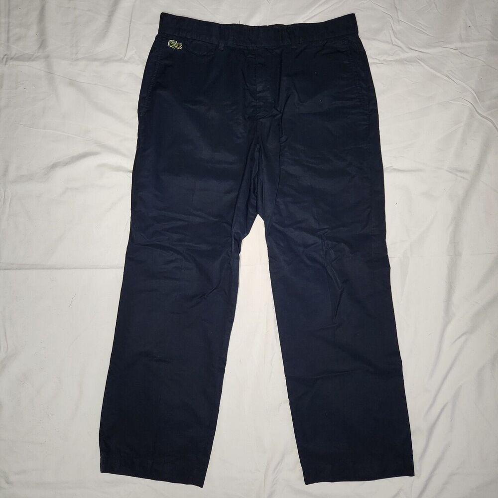 Lacoste Mens 42 Sport Straight Leg Pants Navy